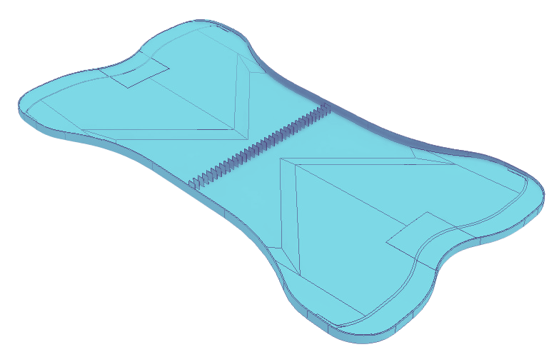 Butterfly dual split-peak pool render